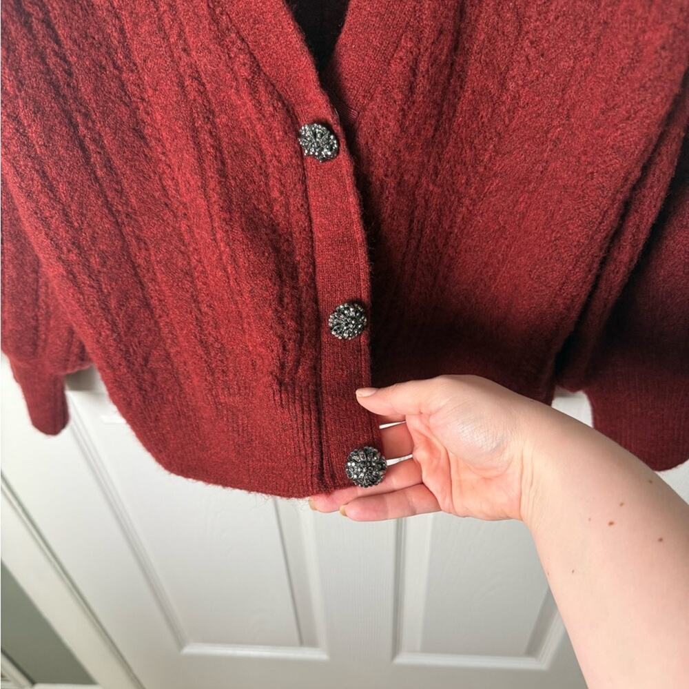 L’agence Talullah Jeweled Button Cardigan L - Picture 4 of 9